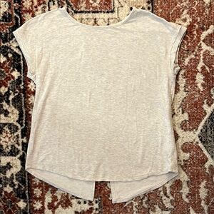 Light Gray Cutout Athletic Top